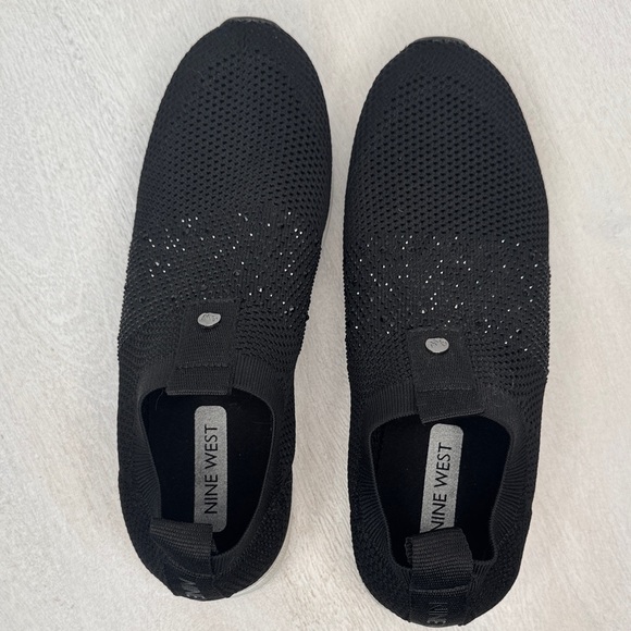 Nine West Black Knit Women's Sneakers - Picture 5 of 9